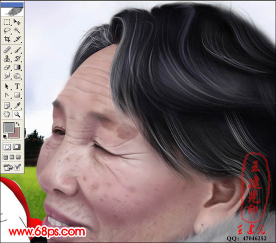 photoshop鼠繪教程:抱可愛寶寶的老奶奶_webjx.com