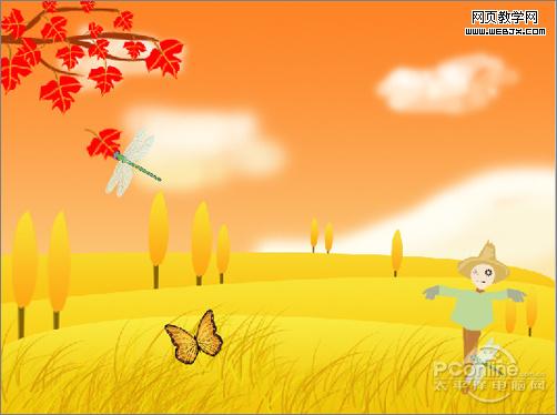 秋天到了！photoshop打造秋分主題插畫