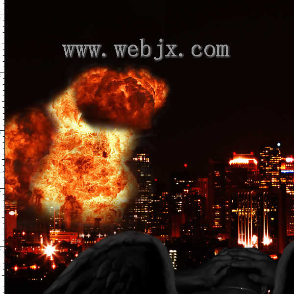 photoshop照片合成:惡魔炸毀城市特效_網(wǎng)頁設(shè)計