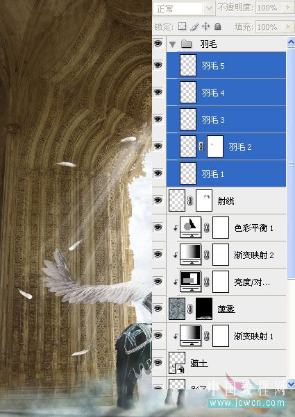 photoshop圖片合成教程:天使圣靈騎士出征