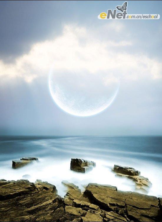 photoshop照片合成:夢幻海岸之光(3)