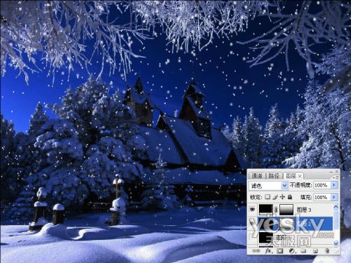photoshop將普通照片處理為圣誕夜景_網頁設計webjx.com網絡整理
