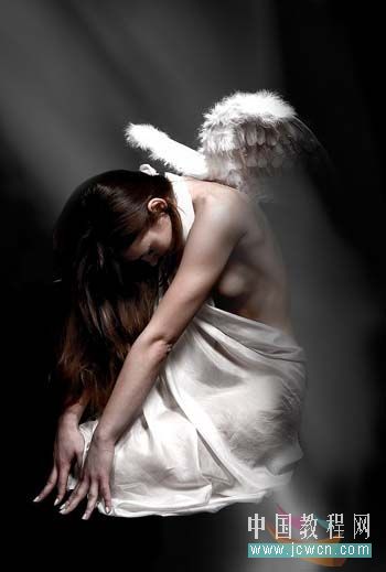 photoshop基本工具配合合成美麗angel