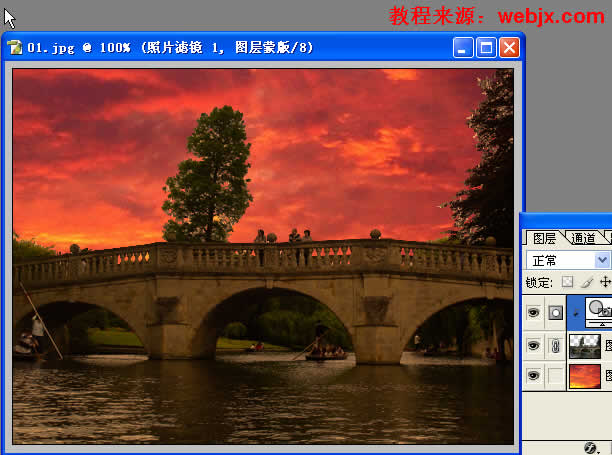 photoshop圖片合成教程：打造夕陽風(fēng)景_網(wǎng)頁設(shè)計(jì)webjx.com原創(chuàng)