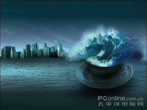 photoshop照片合成:驚濤駭浪在哪會有？