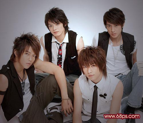 非主流ps教程:帥哥酷酷非主流照片