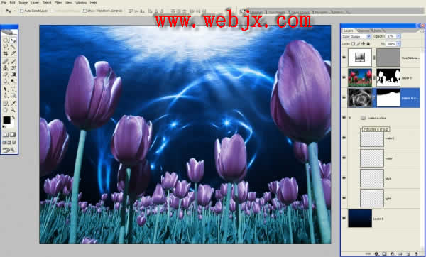 photoshop合成奇幻光線美麗的海底花園_網頁設計