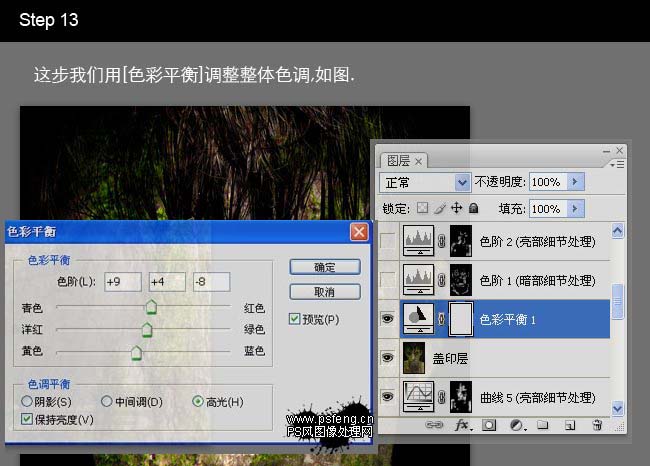 photoshop合成:長滿青苔的石像人