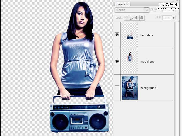 photoshop制作超酷的半調效果美女照片-webjx.com