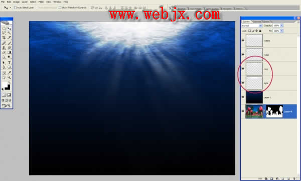 photoshop合成奇幻光線美麗的海底花園_網頁設計