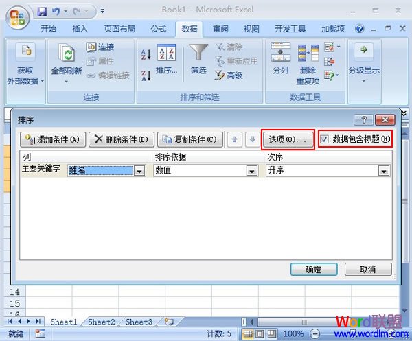 Excel2007如何設(shè)置根據(jù)筆畫排序
