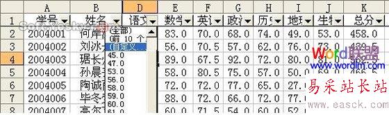 自動篩選