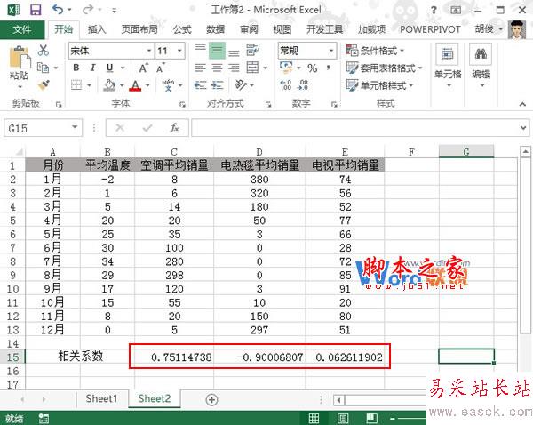 Excel中如何用Correl函數返回相關系數并確定屬性關系