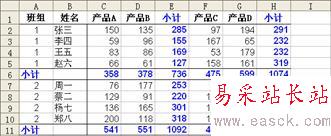 技巧92 自動醒目的小計_錯新站長站