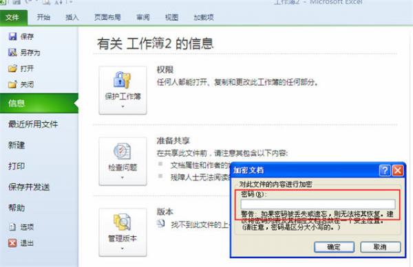 excel2010文檔怎么加密