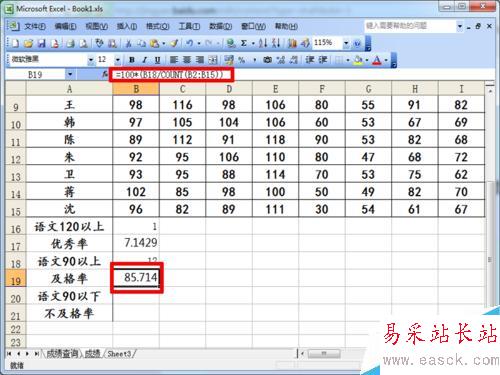 統計函數countif的應用