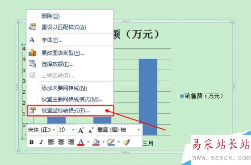 Excel中柱形圖折線圖縱坐標(biāo)軸起始點不為0怎么辦