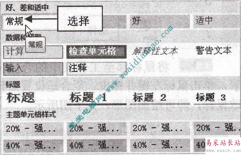 如何刪除EXCEL單元格樣式