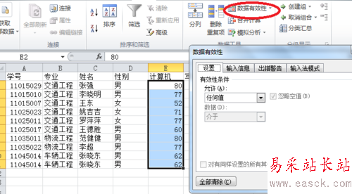 2010Excel技巧大全:數據有效性