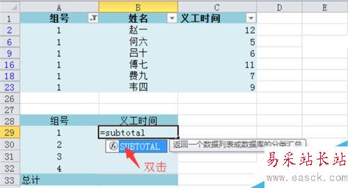 Excel 2010如何加總已篩選項？