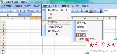 excel文件設置背景