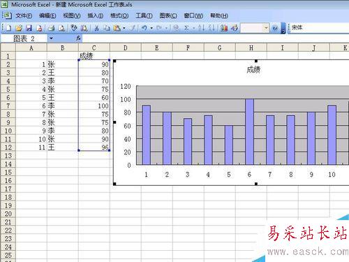 如何在EXCEL添加柱形圖