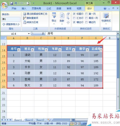 excel2007如何對編輯的內容進行排序和篩選?