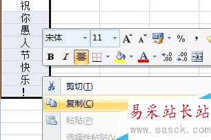 excel應用程序中數據的復制和剪切