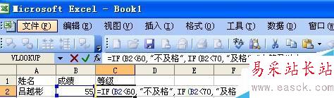 怎樣讓EXCEL自動根據學生成績分出優、良等級?