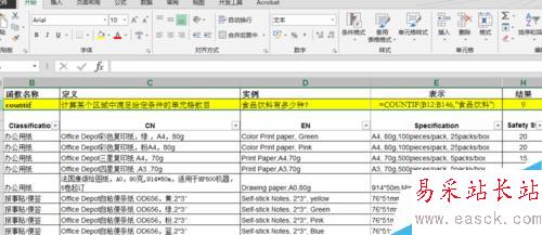 Excel count 函數應用