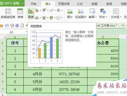 如何在excel表格中插入圖表