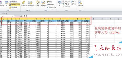 Microsoft Excel 2010利用宏錄制制作工資條