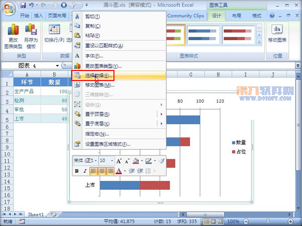 Excel教程 如何制作漏斗圖