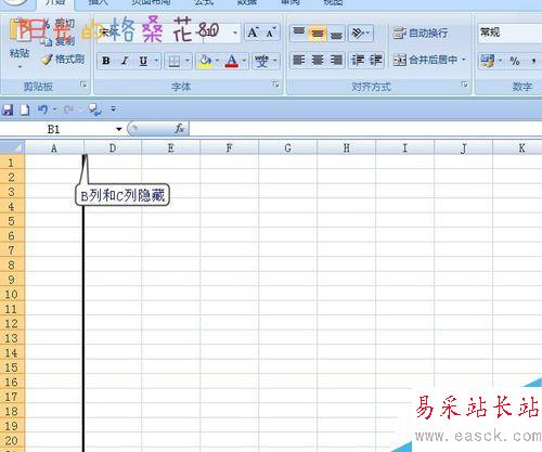EXCEL中如何隱藏行列