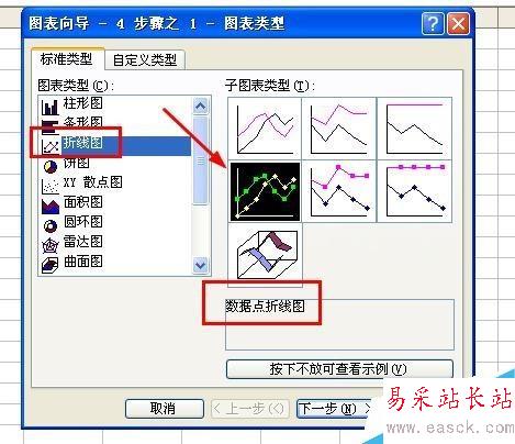 Excel中如何插入數據點折線圖?
