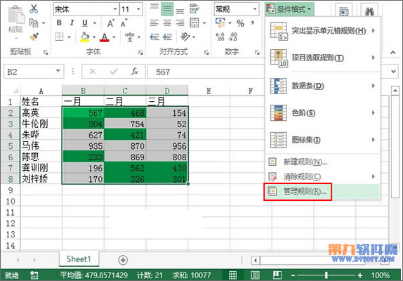 Excel2013教程 如何顯示某數字范圍的單元格