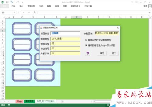 怎樣在Excel中創建與使用標簽套打模板