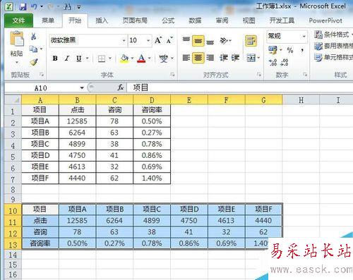 excel表怎么給數據表行列互換