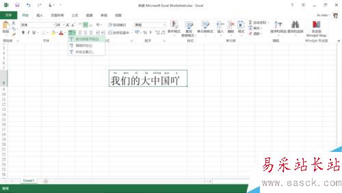 如何給Excel中的漢字加上拼音