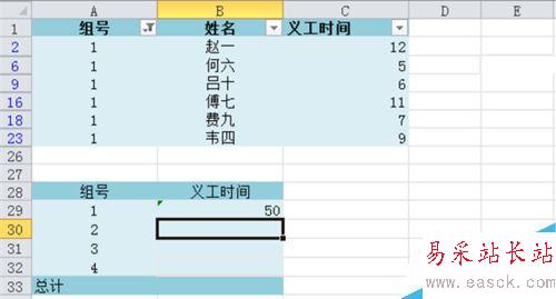 Excel 2010如何加總已篩選項？