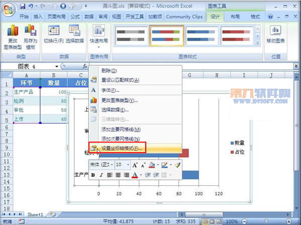 Excel教程 如何制作漏斗圖