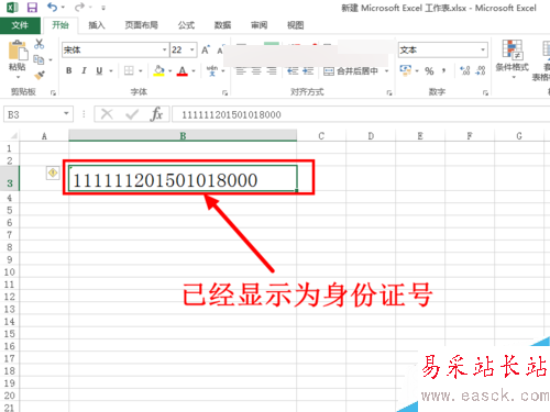 EXCEL中怎么輸入身份證號 變成E+17怎么辦