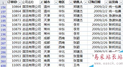 Excel 2010篩選中的搜索功能
