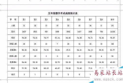 excel自動排版之橫向打印