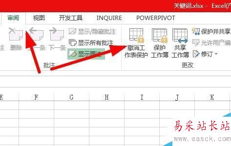 Excel2010如何保護工作表和撤銷保護?