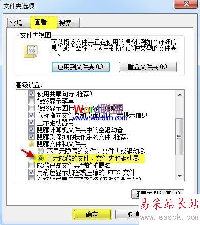 顯示隱藏的文件