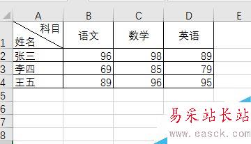 Excel怎么制作斜線表頭的簡單方法