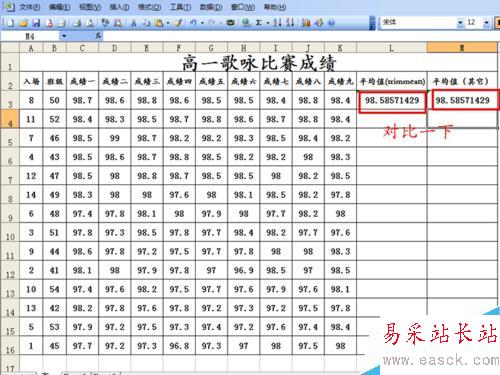 excel2003中trimmean函數的應用