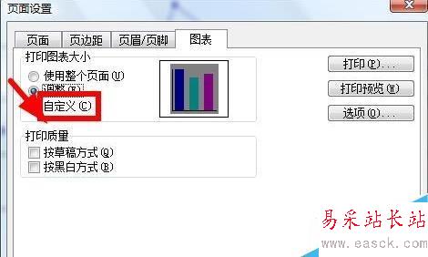 如何使用excel2003打印圖表?