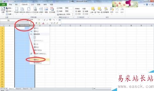 EXCEL表格隱藏行、列